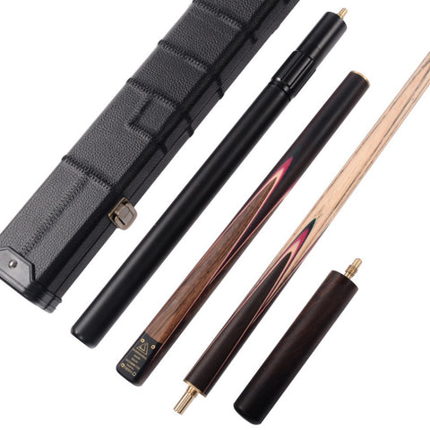 Classic Handmade 57 Inch Rosewood 3/4 Piece Snooker Cue + Black Cue Case and Cue Extension - Nichze